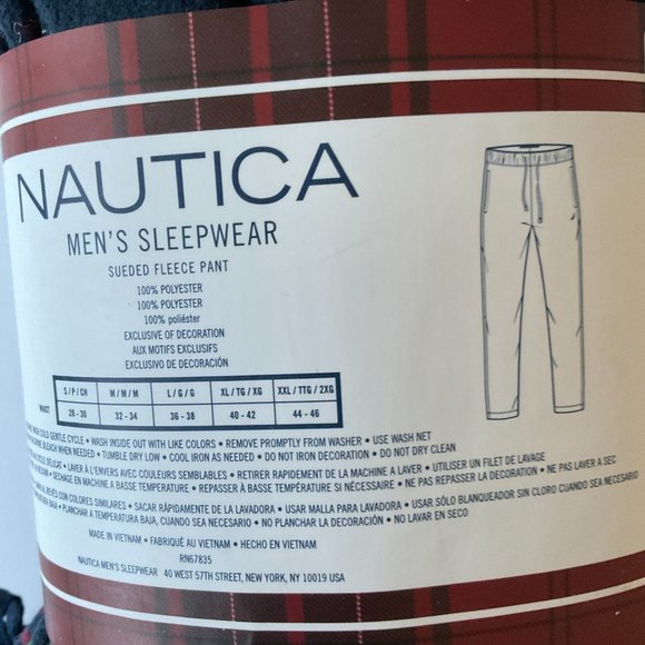 NAUTICA Men's Sueded Fleece Lounge Pant/Pajama NWT - Picture 3 of 5